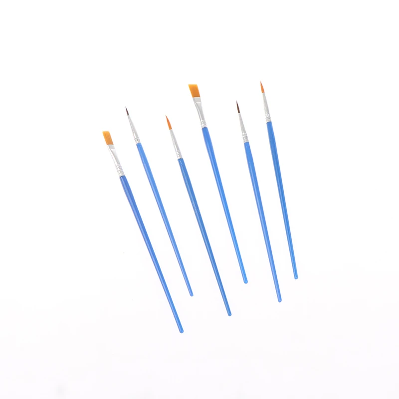 50Pcs Flache Pinsel mit Nylon Haar Kleine Pinsel Groß für Detail Malerei