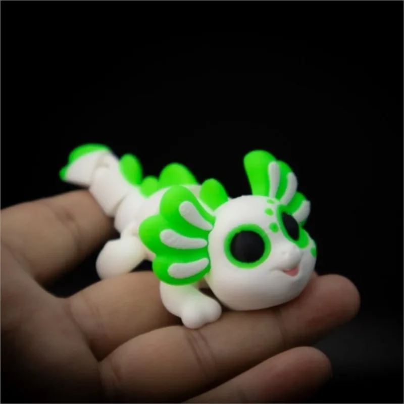 3D Printed Animal Statue-Multi-jointed Salamander Figures Model Toys-Kids Gift For Home Decoration Accessories Desktop Ornaments