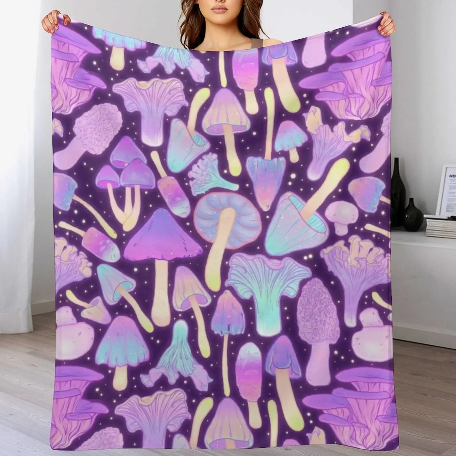 

Spooky Mushroom Hunt Throw Blanket Polar For Baby Thin Blankets