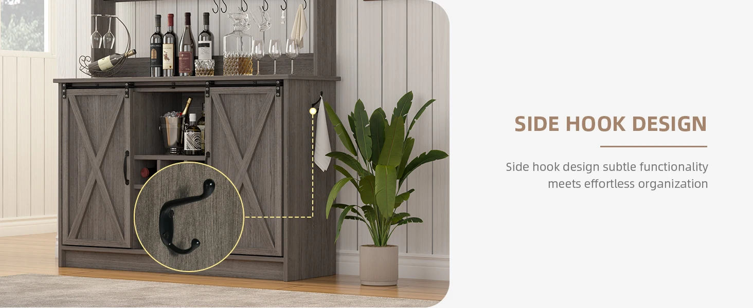 grey coffee bar cabinet