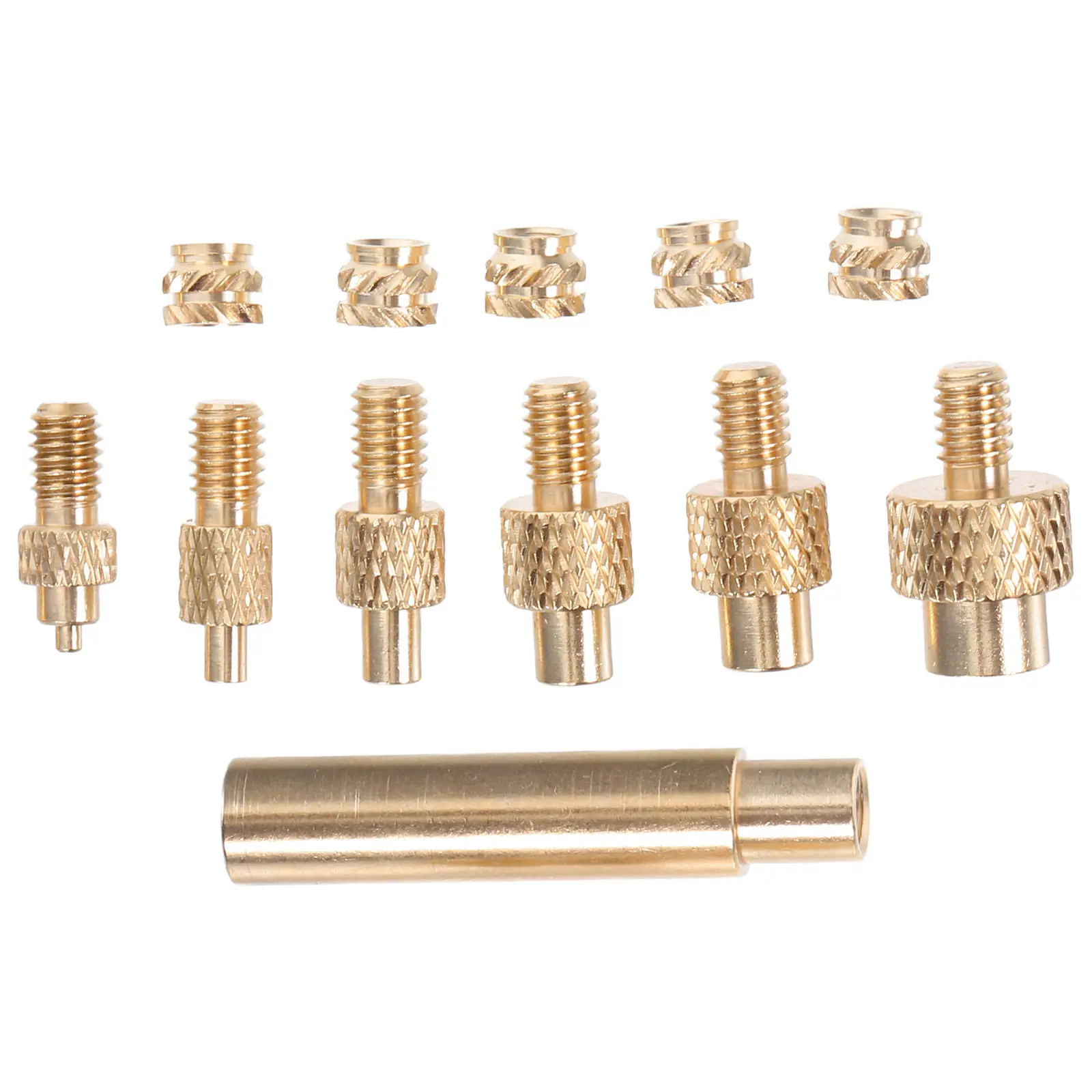 

1Set 3D Printer Accessories Heat Set Insert Tips Copper Threaded Inserts Enhanced Stability Kit for Printer Assembly Repair