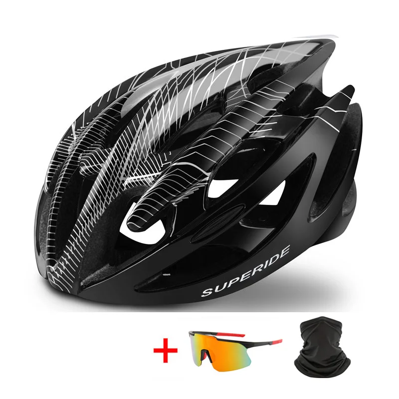 SUPERIDE Ultralight rijfietshelm In-mold racefiets Mountainbikehelm Heren Dames MTB-fietshelm