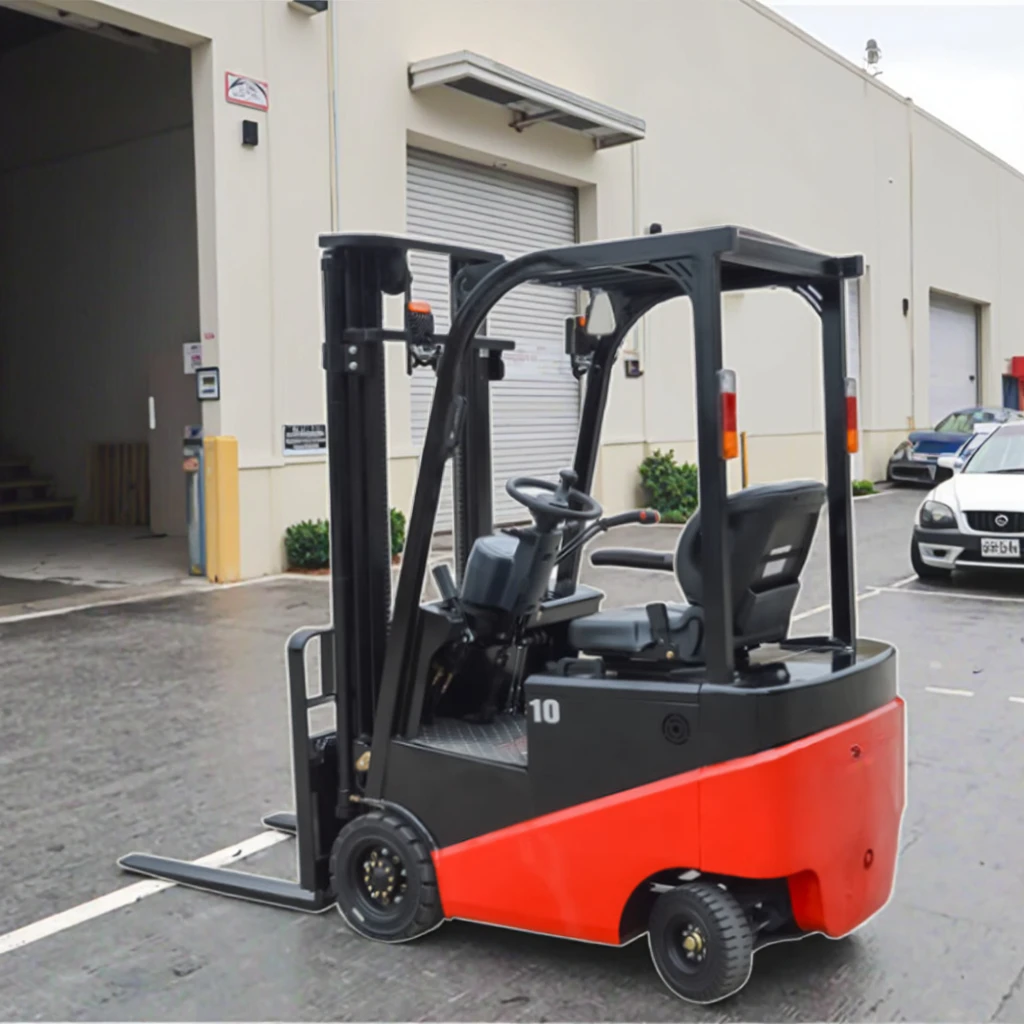 Small Electric Forklift 1 Ton Budget Friendly Battery Powered Pallet Jack Walk behind Stacker Lifter for Small Business