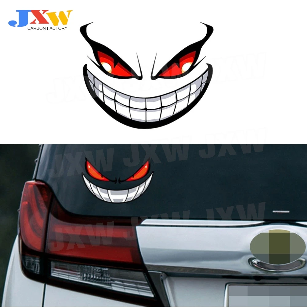 Funny Decals Multicolor Universal Sticker for All Cars Motorcycle Reflective Waterproof Car Expression Decoration Sticker