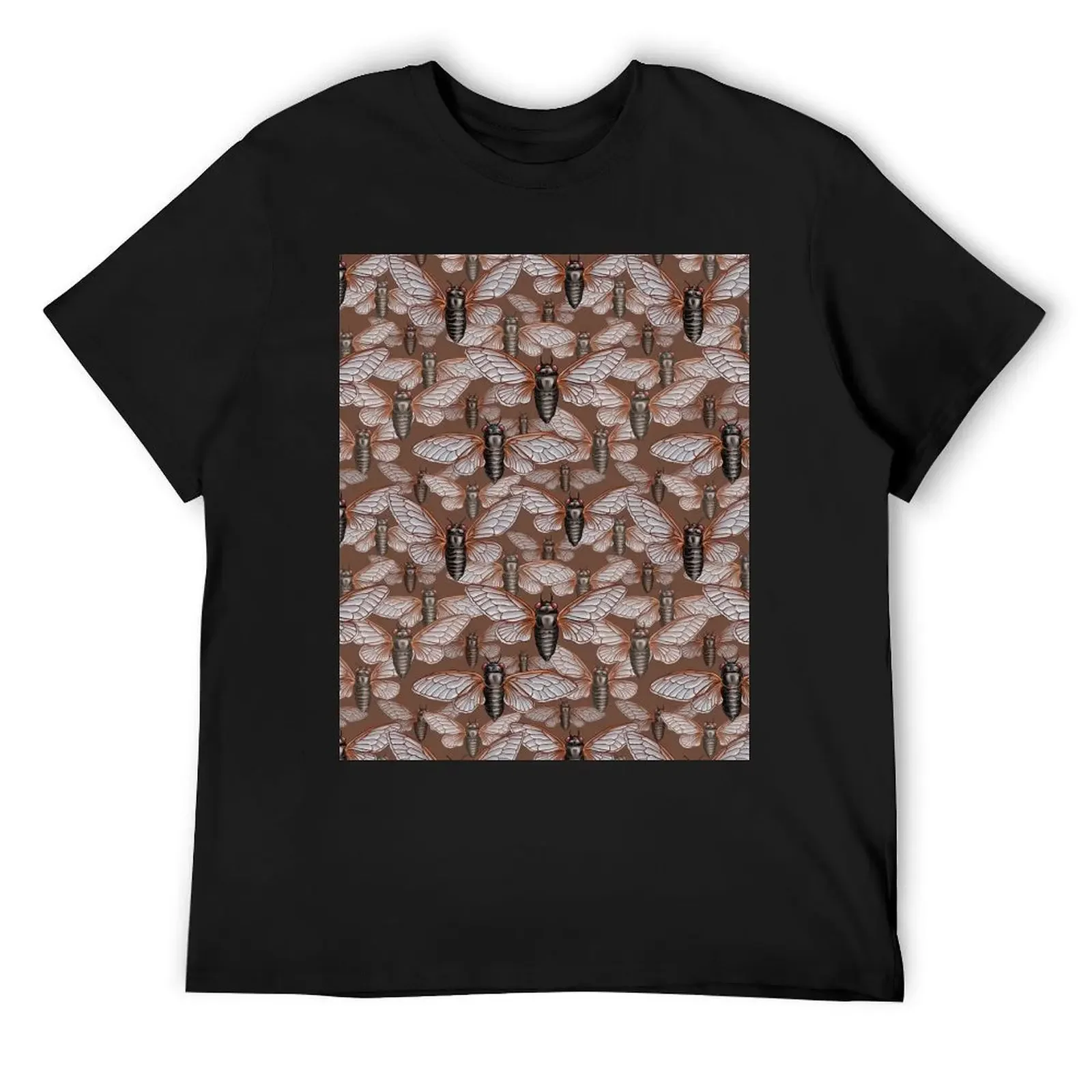 

Cicada Swarm in Brown T-Shirt man t shirt anime animal prinfor boys street wear mens fashion