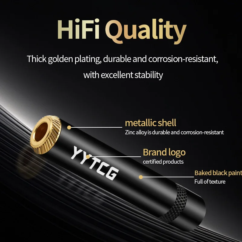 YYTCG 6.35mm female audio cable Welded Plug 6.5 Three core single stereo extension connector 1Pcs