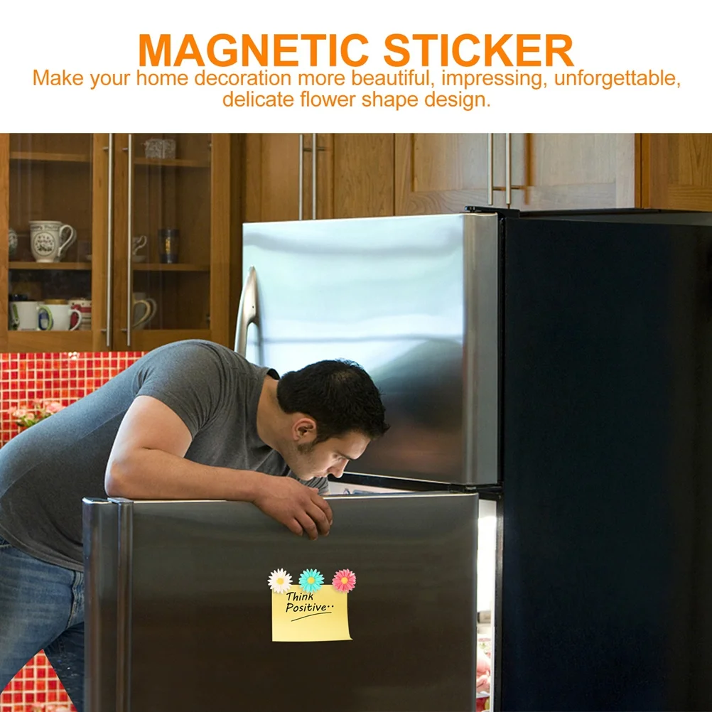 

12Pcs Refrigerator Flower Magnets Decorative Whiteboard Magnets Perfect for Kitchen Office Fridge Memo Map Notes Holders