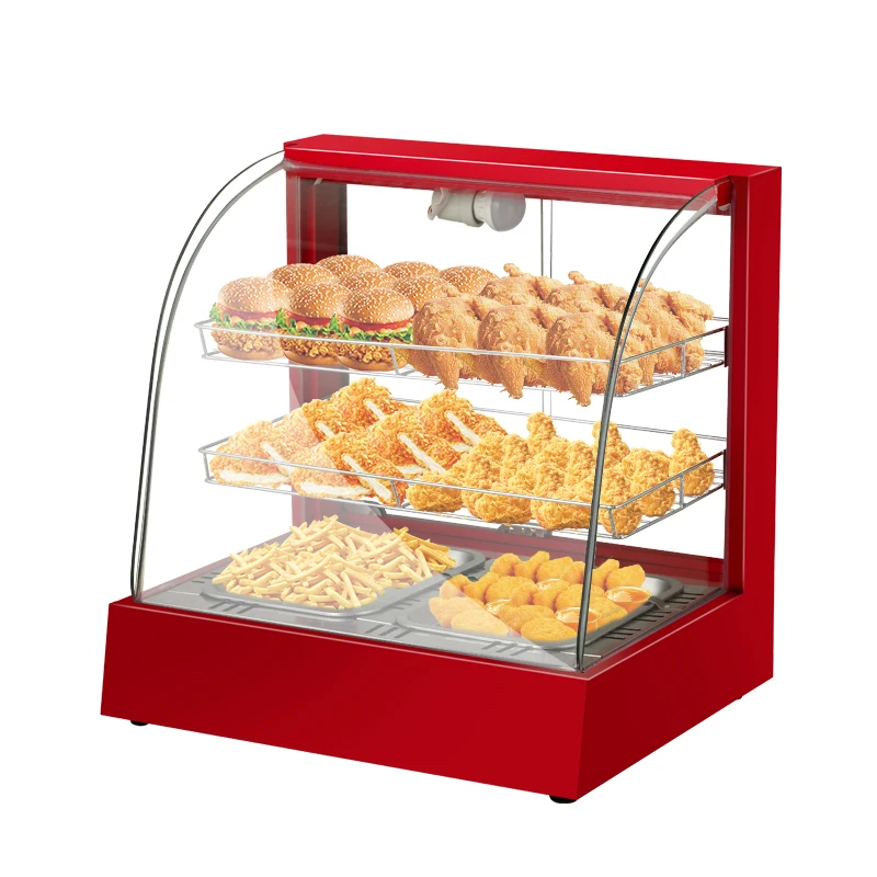 

Restaurant Countertop Electric Food Warmer Showcase Pie Warmer Display Food Heater Showcase For Snack Machine Displays