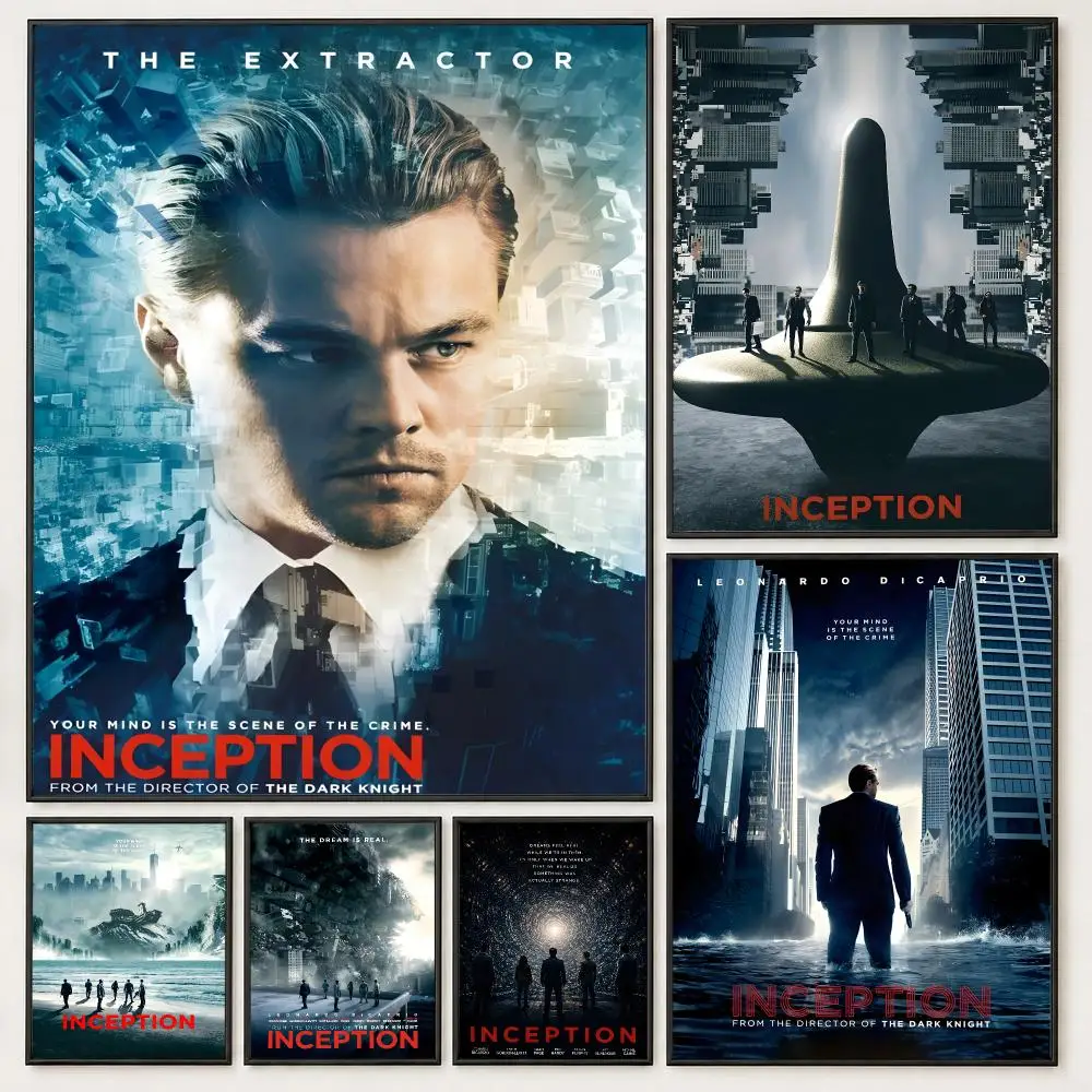 Movie Inception Poster Poster Trendy Aesthetic SelfAdhesive HD Wall Decor Home Café Bedroom Room Decoration Gift