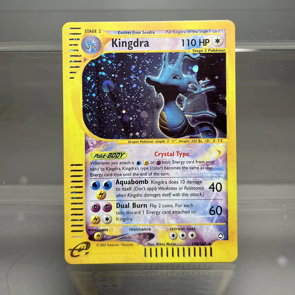 Cartas holográficas de la serie e-card de Pokémon, Lugia, Nidoking, Gengar, Mewtwo, Espeon, PTCG, juego de cartas de colección, juguetes para niños