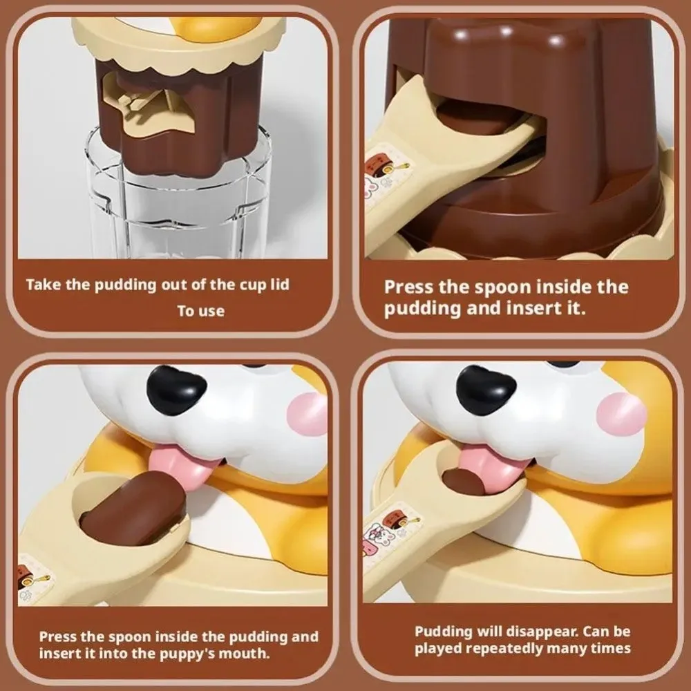 Kawaii Simulation Dog Pudding Feeding Japanese Interactive Play Role Play Jelly Ice Cream Food Feeding Kid Gift