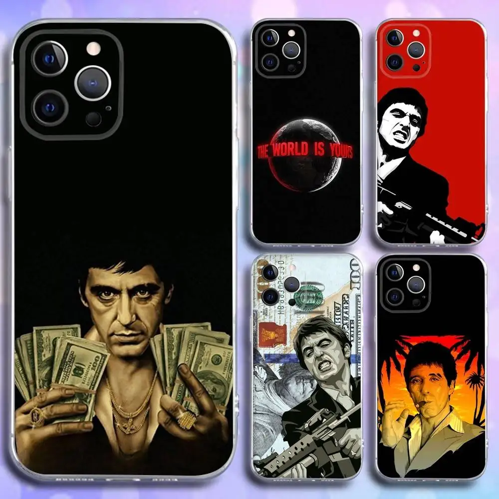 

Film S-Scarface M-Montana Phone Case For iPhone 17,16,15,14,13,12,11 Pro,Max,Plus,X,XS,XR,SE4,E Mini Transparent Soft Cover