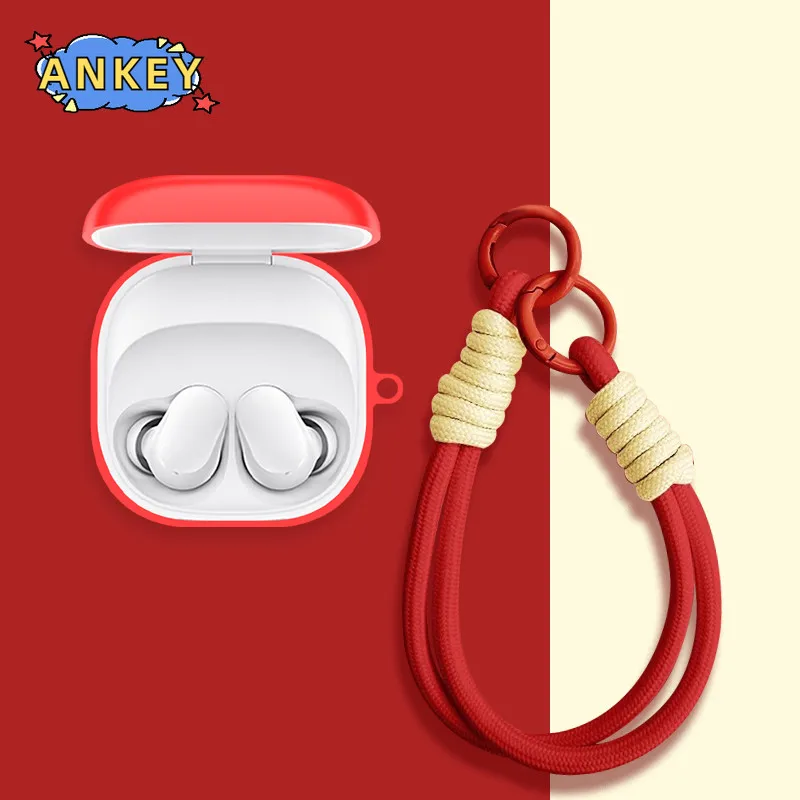 for Redmi Buds 6 Play SE Protective Case Nylon Lanyard Soft Cover Shells Anti Dust Sleeve Hand Rope Strap Accessories