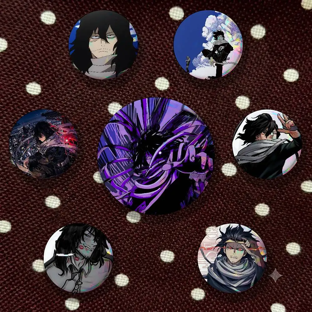 MHA A-Aizawa Shouta My H-Hero 32/44/58mm Handmade Pins Round Brooch Badge Backpacks Clothes Jewelry Gifts