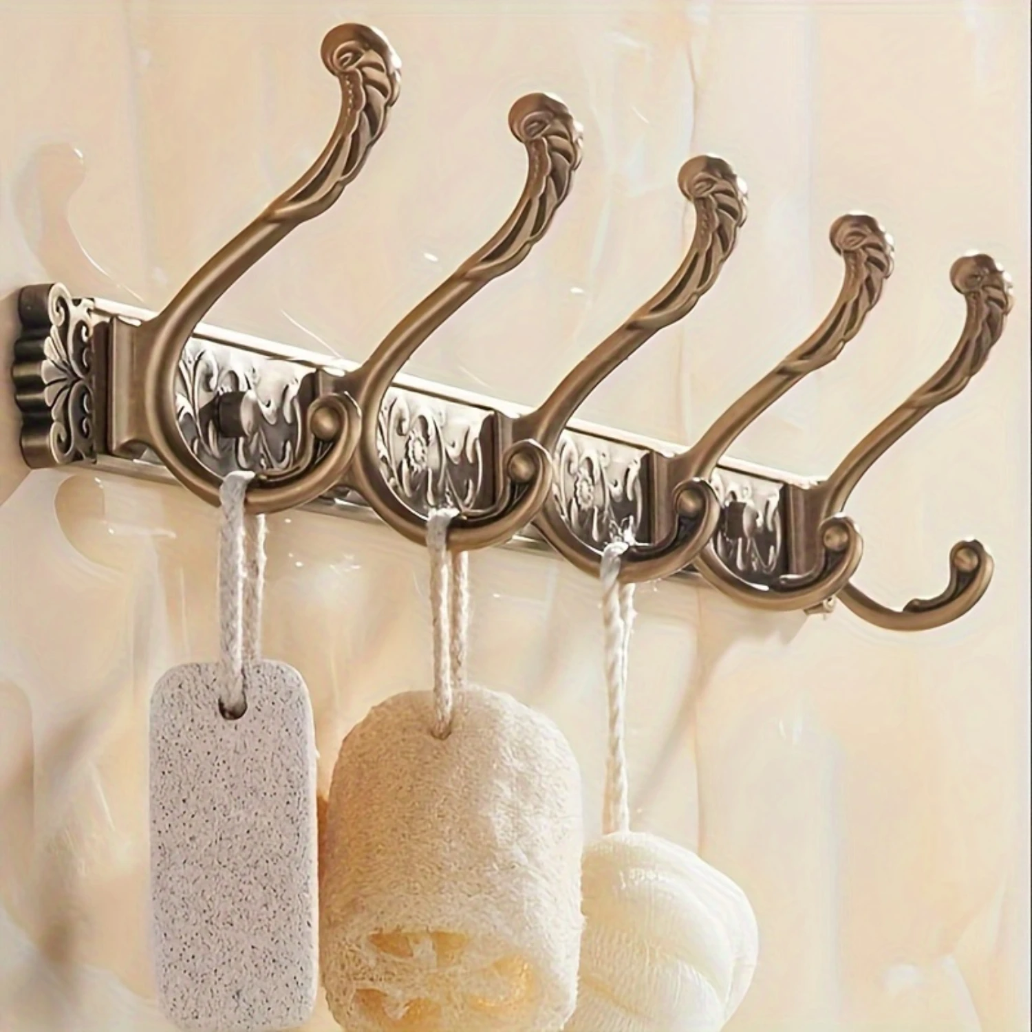 Retro Row Hook for Hanging Clothes - Aesthetic Room Decor and Bedroom Decor for Floating Shelves and Wardrobe