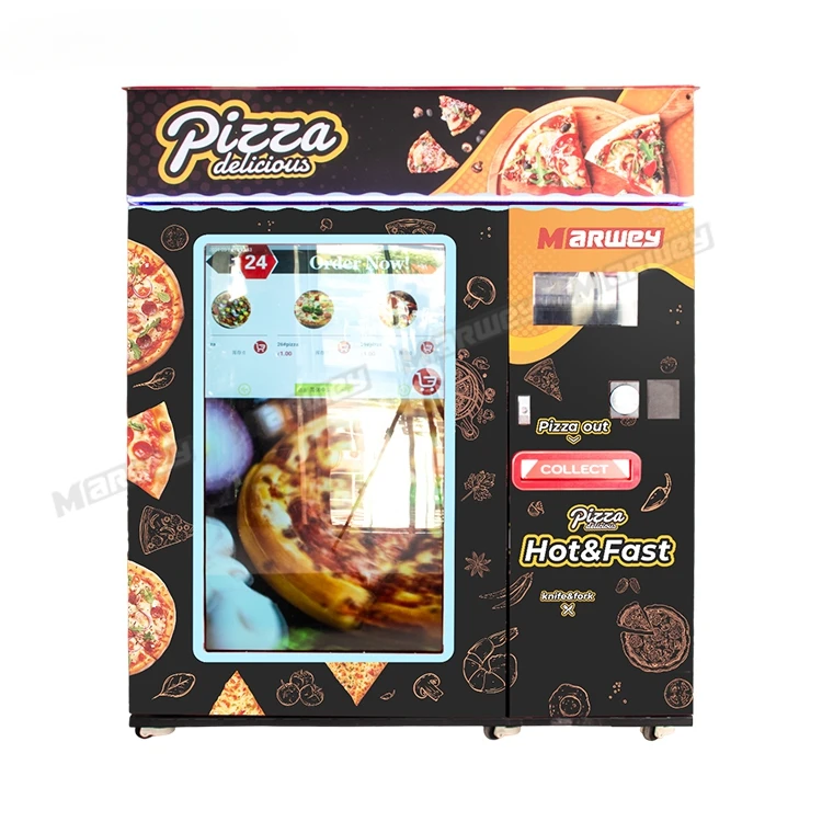 New Business Automatic Commercial Pizza Vending Machine Self-Service Smart Touch Screen Hot Food Pizza Robot Vending Machine