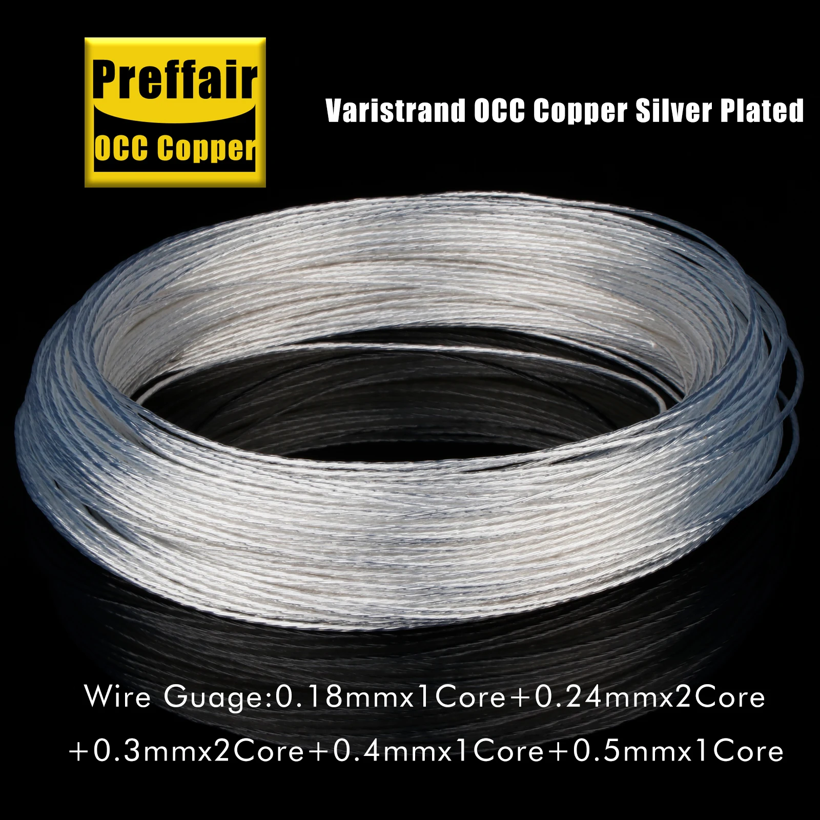 1AG 1Cu bulk cable 7N OCC Silver Plated DIY Audiophile rca signal cable for Amplifier DAC TV Car