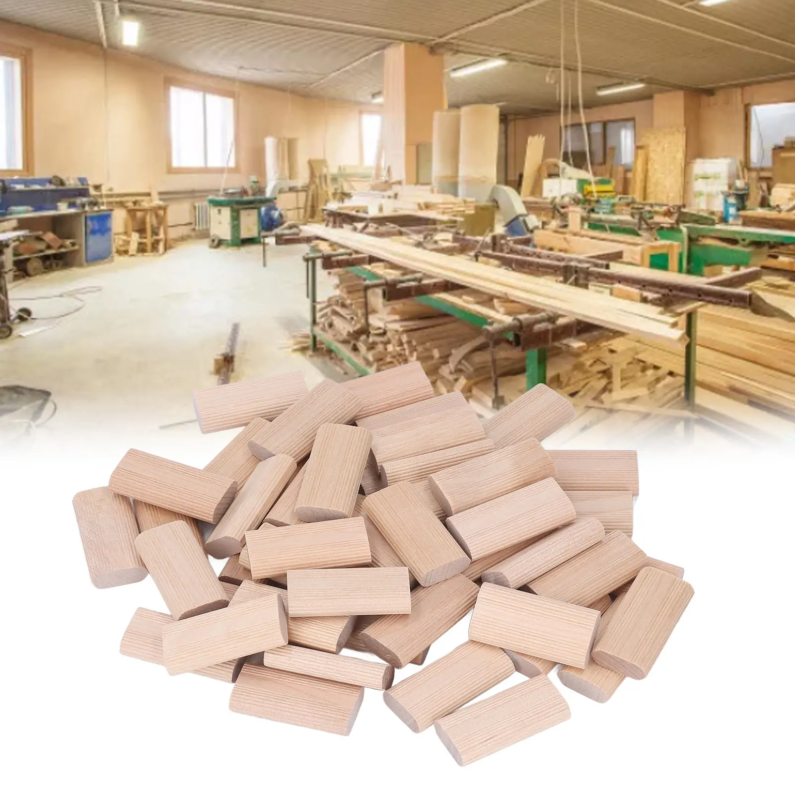 Wood Dowel Stopper Beech Insertion Dowel Block for Woodworking Furniture Splicing Beech Wood Stopper Wood Insertion Block