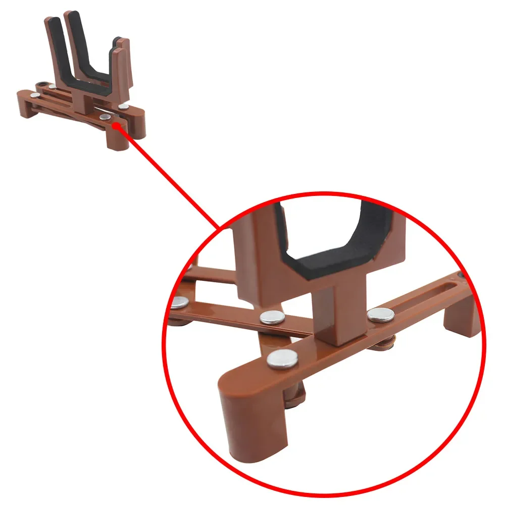 Einstellbare Violine Ständer Halter Tragbare Einziehbare Faltbare Geige Halterung Schwamm Pad Saiten Musical Instrument Violine Teile – Detail 9