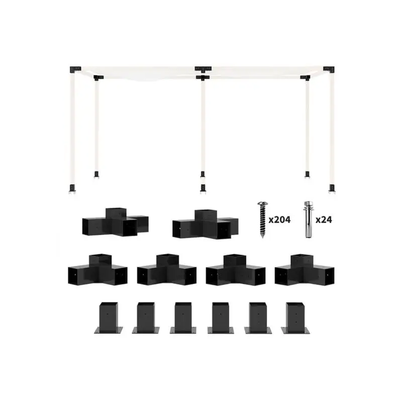 

Portable Canopy Frame for Outdoor Shade, UV Protection Tent Support System, Easy Assembly and Lightweight Design for Camping