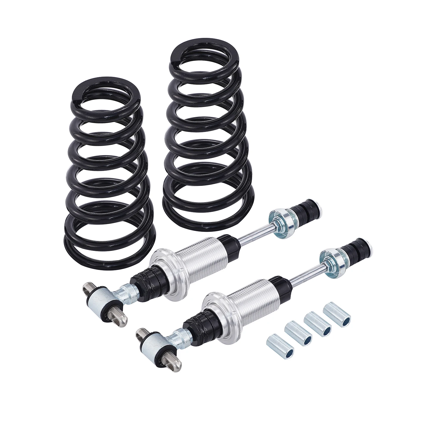 Black Adjustable Front Shock Absorbers Front Coil Over Shock With 500LB Spring for GM a F X G Body SBC Small Block Chevy