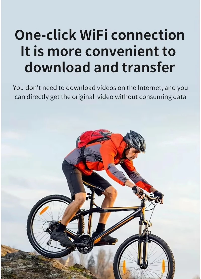 Portable 4K Ultra HD 270 Rotatable Action Camera Vlog Wifi Mini Sports Waterproof Case for Travel Driver Recorder MicroSD