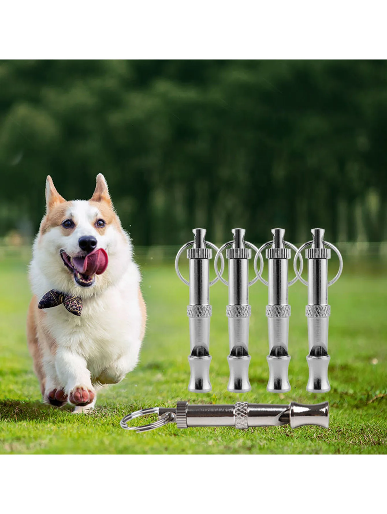 Adjustable Pet Dogs Training Whistle Pets Discipline Supplies Stop Barking Ultrasonic Sound Flute Silent Whistle Control Tools