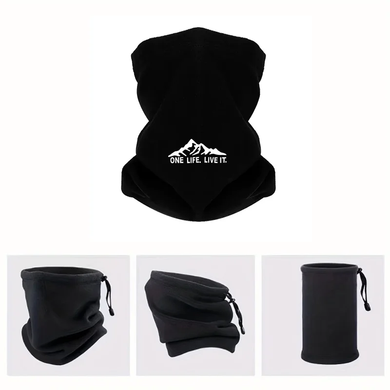 Mountain range,,adventure,life Men Outdoor Scarf Mask Neck Gaiter Hat Women cap Headgear Windproof Keep Warm Winter Multifunctio