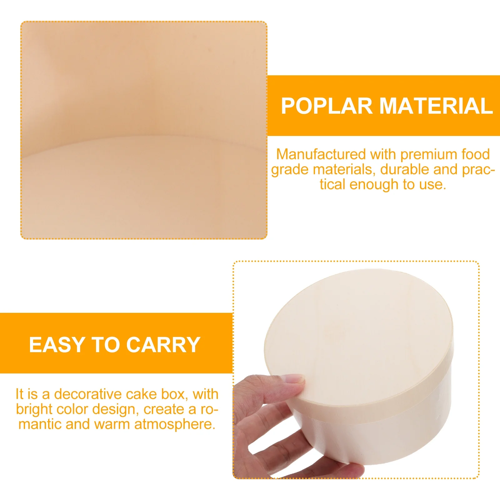 

2pcs 4 Inch Cake Box Round Cake Carrier For Bakery Birthday Party Wedding Dessert Packaging Pastry Container Disposable Food Box