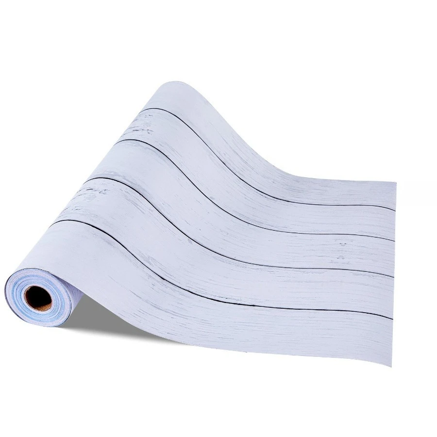 

Обои Peel and Stick, контактная бумага 17,7 x 590,5 дюймов, водостойкая самоклеящаяся бумага с текстурой белого дерева, легко чистится и очищаемая