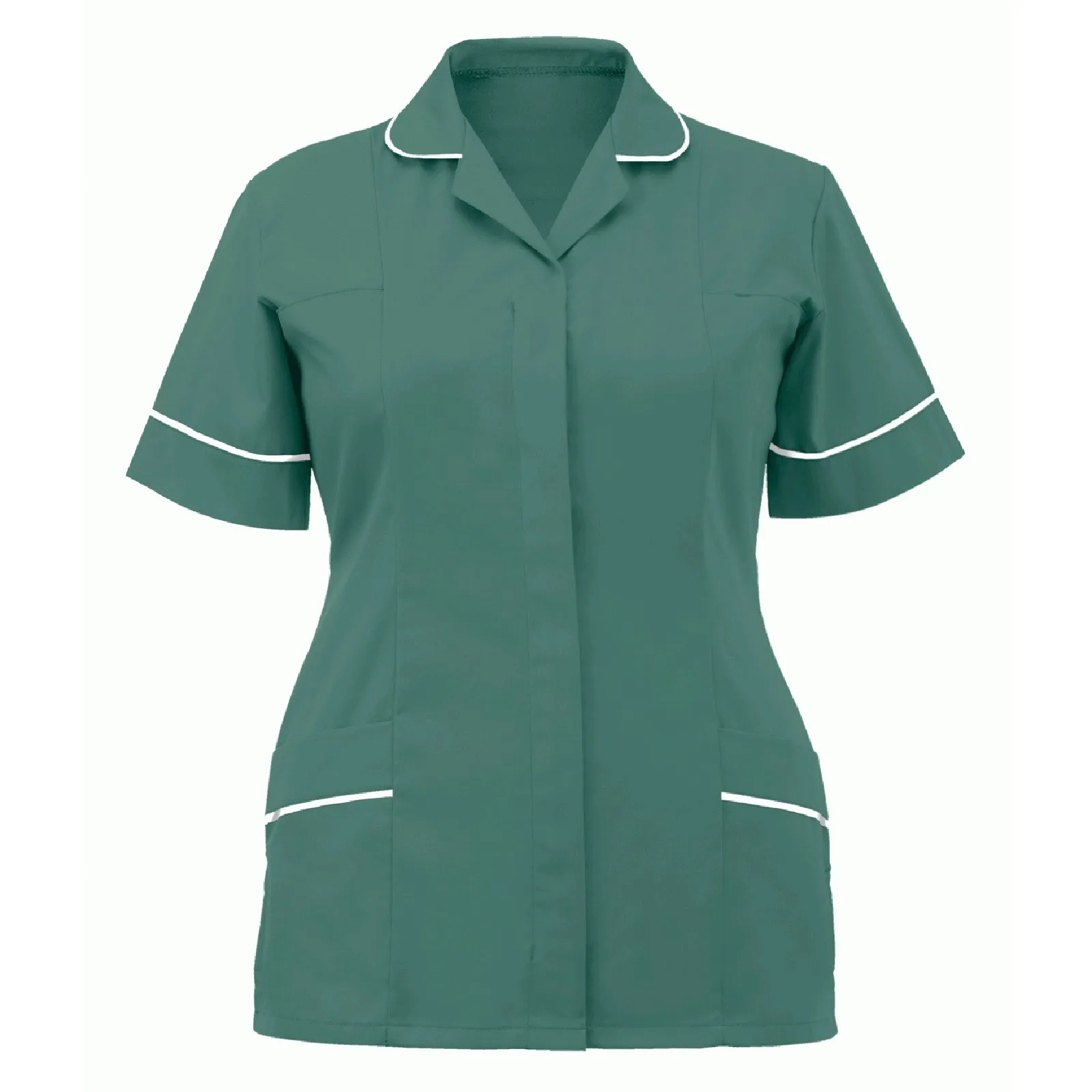 Protective N Urses Women's Lapel Carer Clothing Clinic Tops Tunic Women's Nursing Scrubs Top Health Services Working Uniform