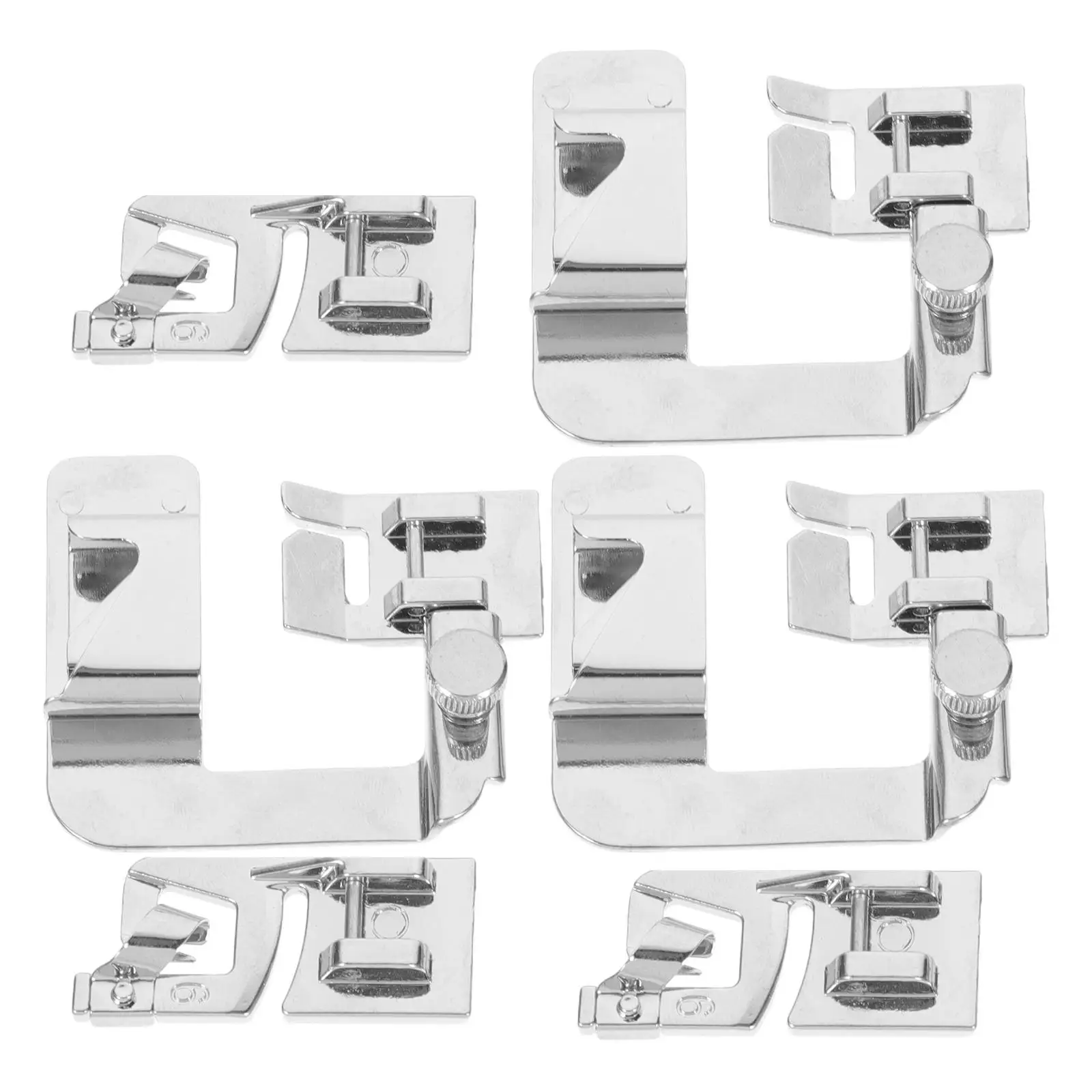 

6 Pcs Rolled Hemmer 4 6mm Presser Metal Attachment Machine Portable Craftsmanship Portable Sewing Feet Accessories