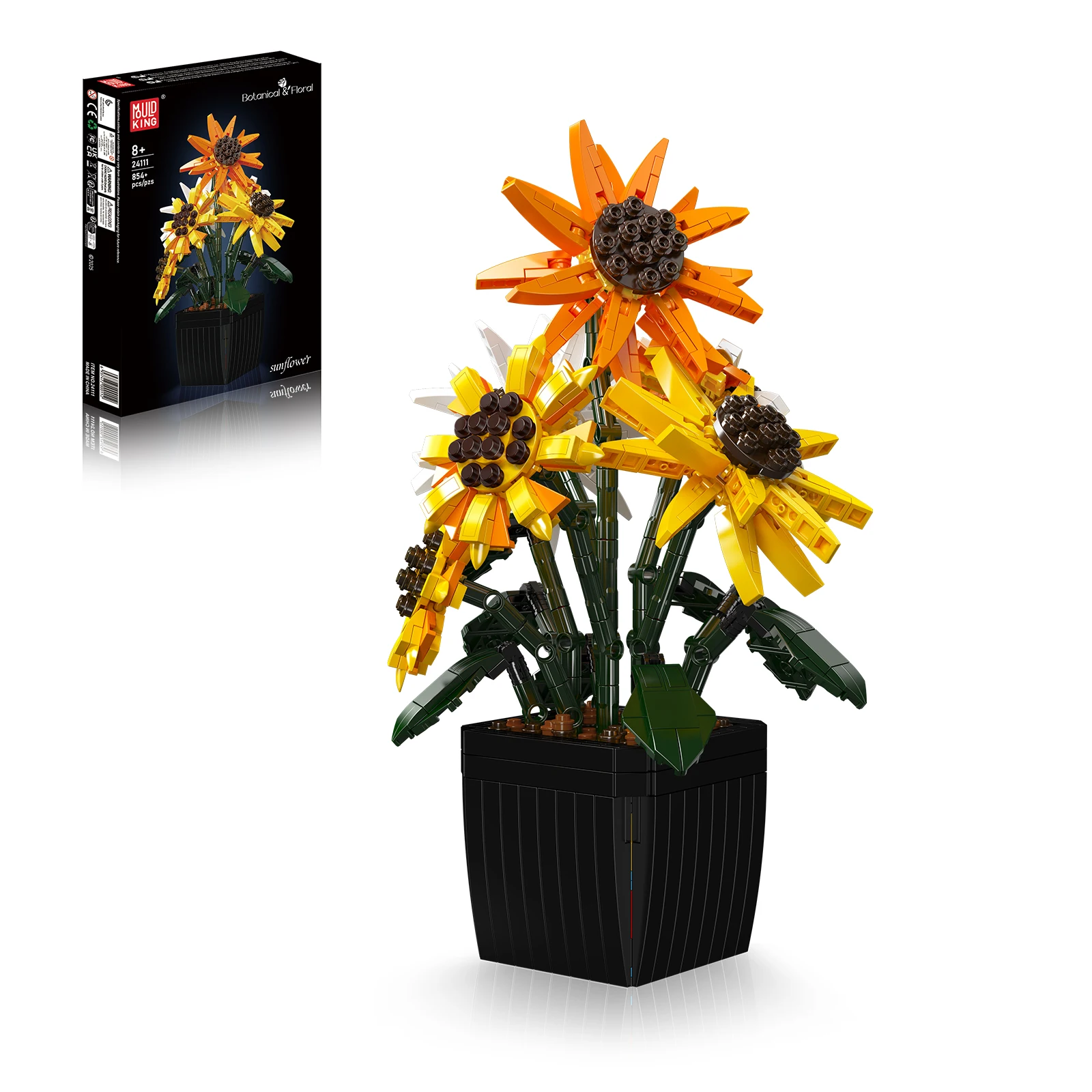 Mould King 24111 854 pièces tournesol Mini blocs de Construction bricolage briques de Construction créatives et jouets de Construction pour enfants et adultes