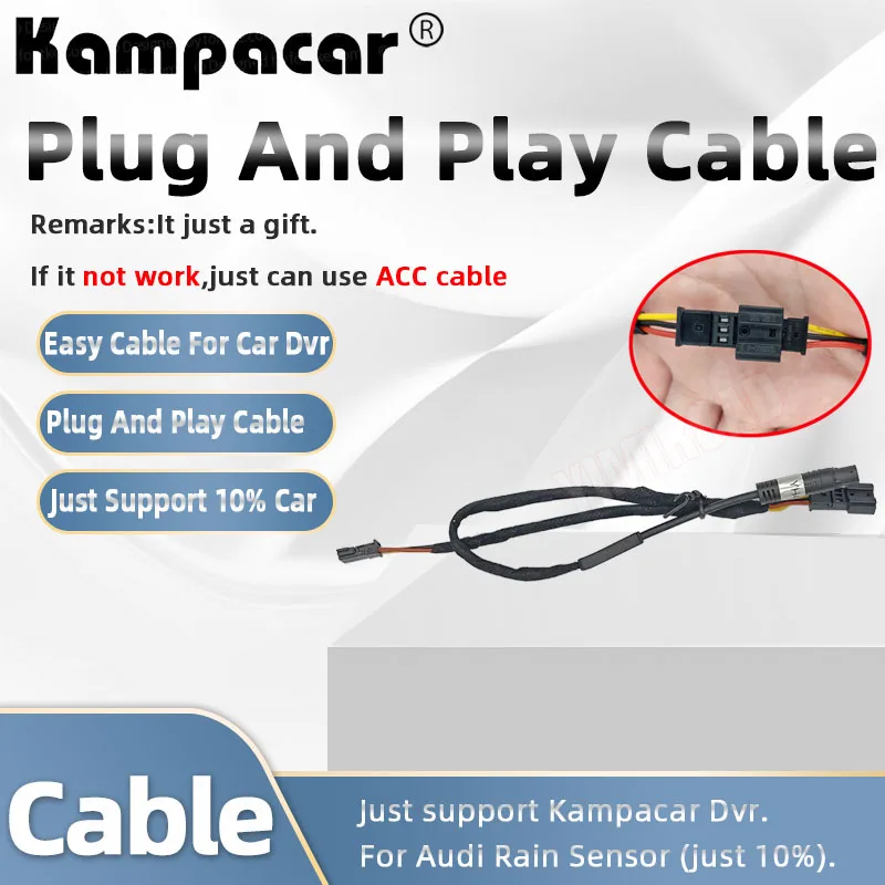 Kampacar ECAD01 Wifi DashCam Car Dvr Dash Cam Video Recorder Plug And Play Cable For Audi Rain Sensor Cable (Not Support Return)