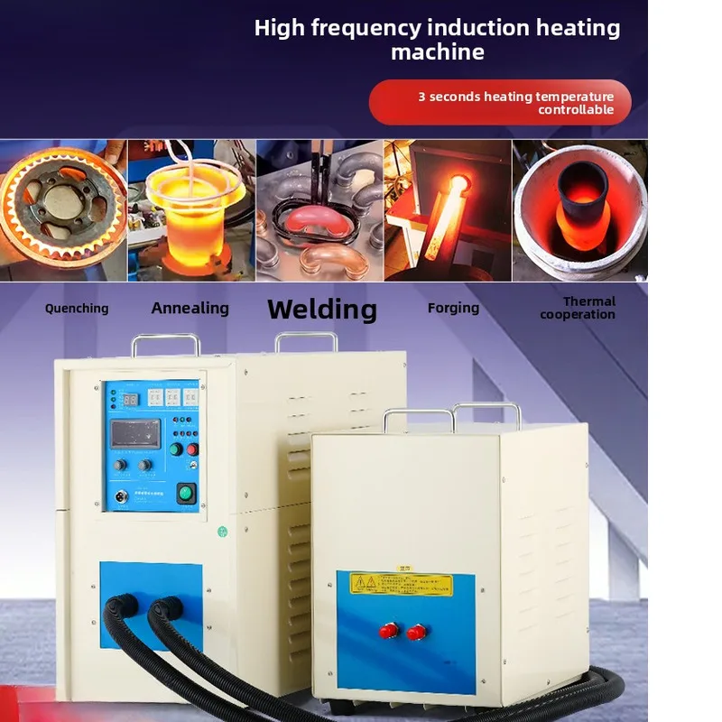 

High Frequency Induction Heating Metal Annealing Gear Quenching Copper Tube Bending Handheld Welding Machine Small Melting