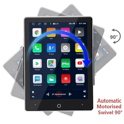 Universal 2Din for Tesla Autoradio 2 din Android 14 Rotatable screen Car Stereo Car Radio GPS Navi Car Multimedia Player 10.1 in