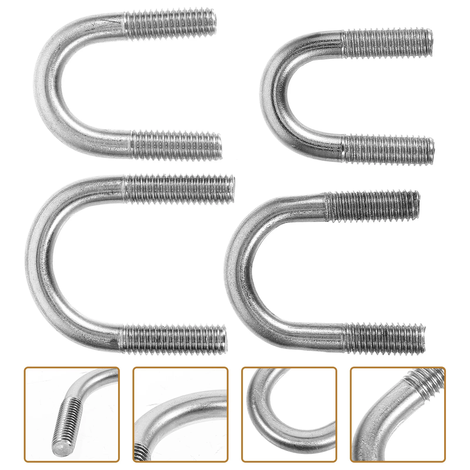 

1Set U Bolt Stainless Steel Solid Durable U Shaped Tube Clamp Replacement Fastener for Marine Plumbing Industrial Applications
