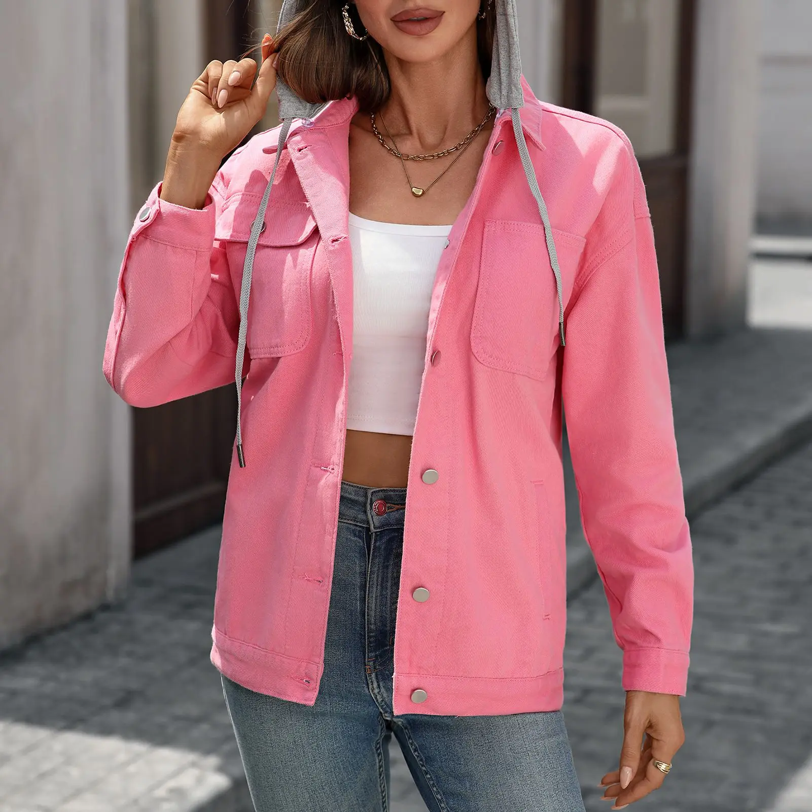 2025 Herbst/Winter New Style Vintage Washed Denim Jacket Top