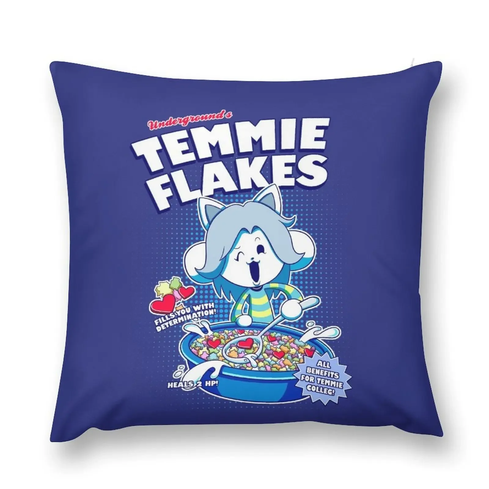 Temmie Flakes! Throw Pillow Pillowcases For Pillows Pillow Cases Decorative christmas pillowcases Cushions Cover pillow