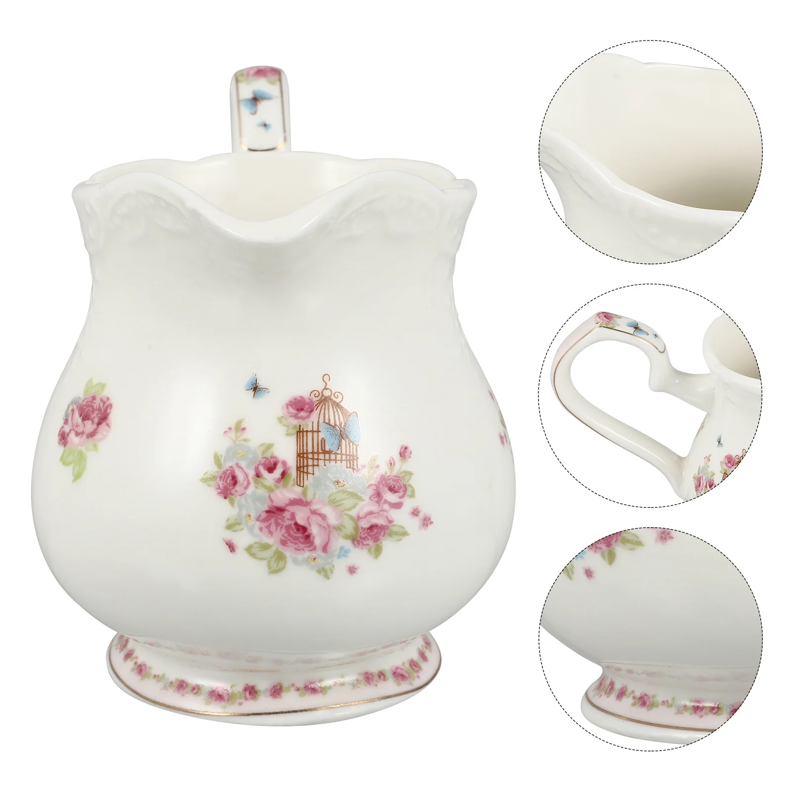 

Ceramic Milk Can and Practical Comfortable Heat Insulated Handle Suitable for Multiple Drinks Exquisite Appearance