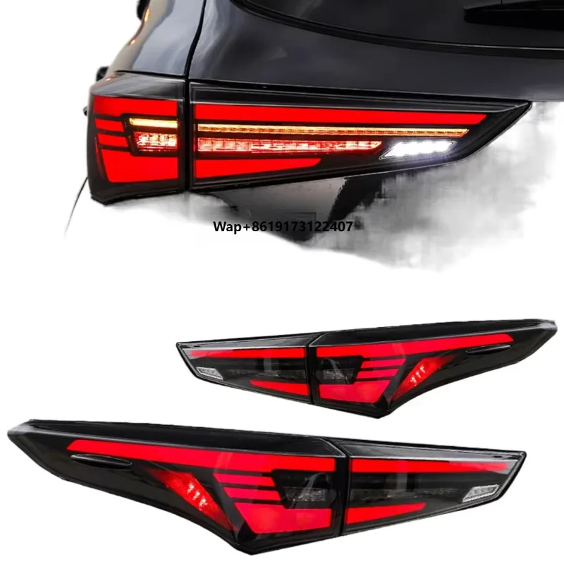 2021-2022 for  for Highlander LED Tail Lamp DRL New Condition Rear Stop Brake Animation Automotive Accessory Car Lights