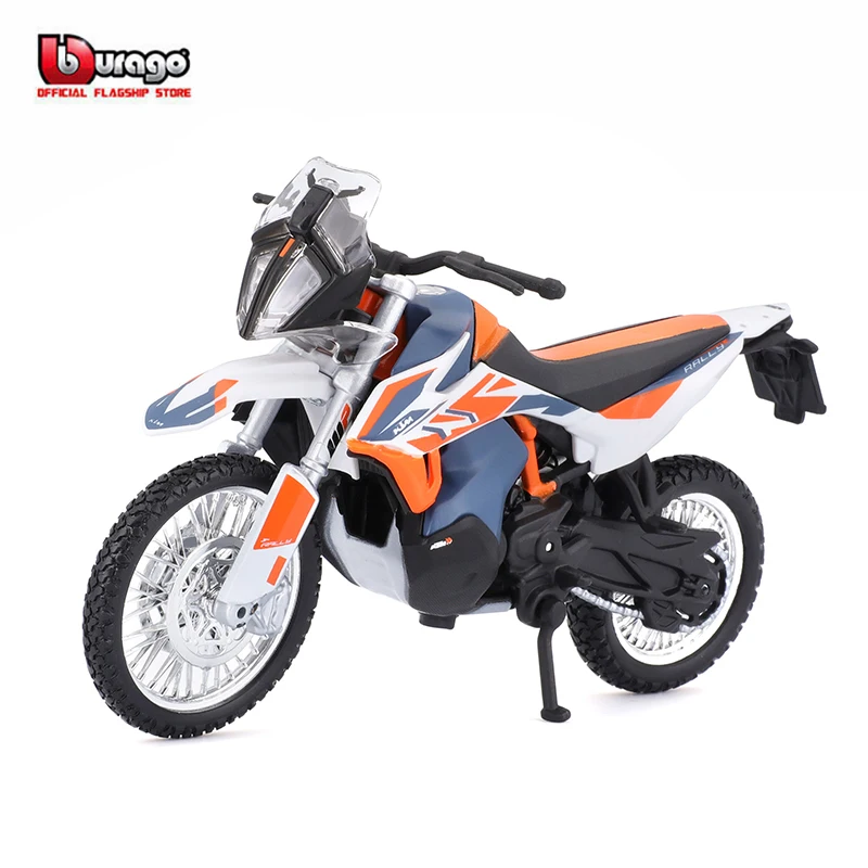 

Модель мотоцикла Bburago 1:18 KTM 790 Adventure R Rally Авторизованная из сплава, модель игрушечного автомобиля, коллекция подарков