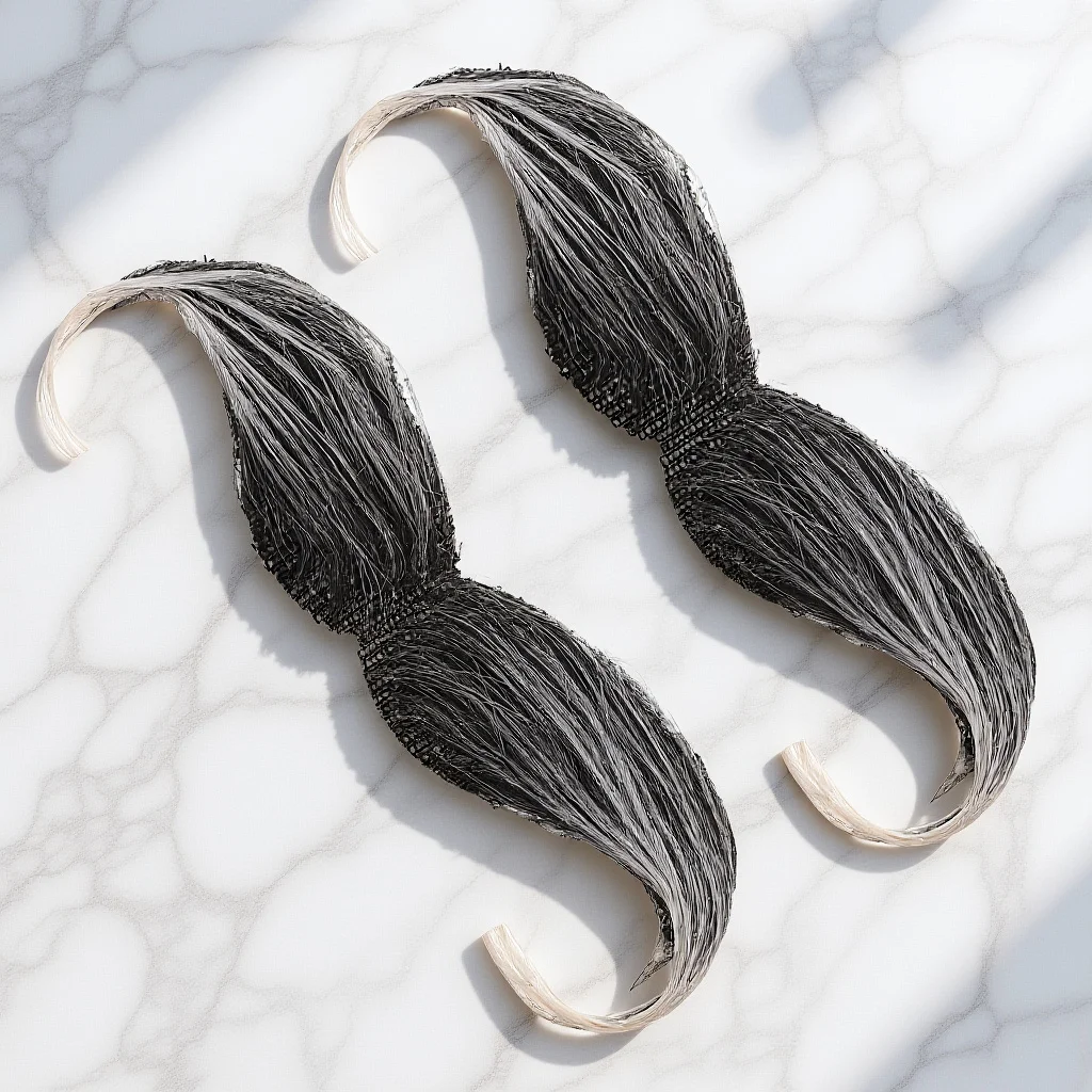 Lifelike Fake Mustache and Beard Set 2pcs for Adult Halloween Party Cosplay Event Realistic False Facial Hair Costume Accessory