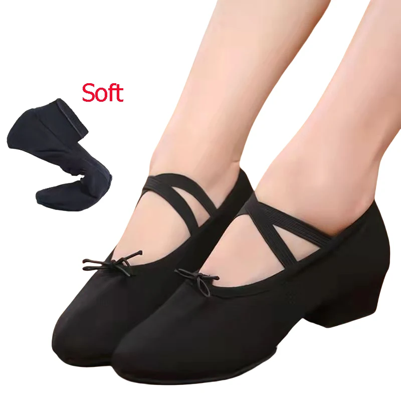 Ballet Dance Shoes Women Teacher Stage Training Shoes Soft Sole Slippers Yoga Belly Practice Shoes Girls Jazz Dancing Shoes