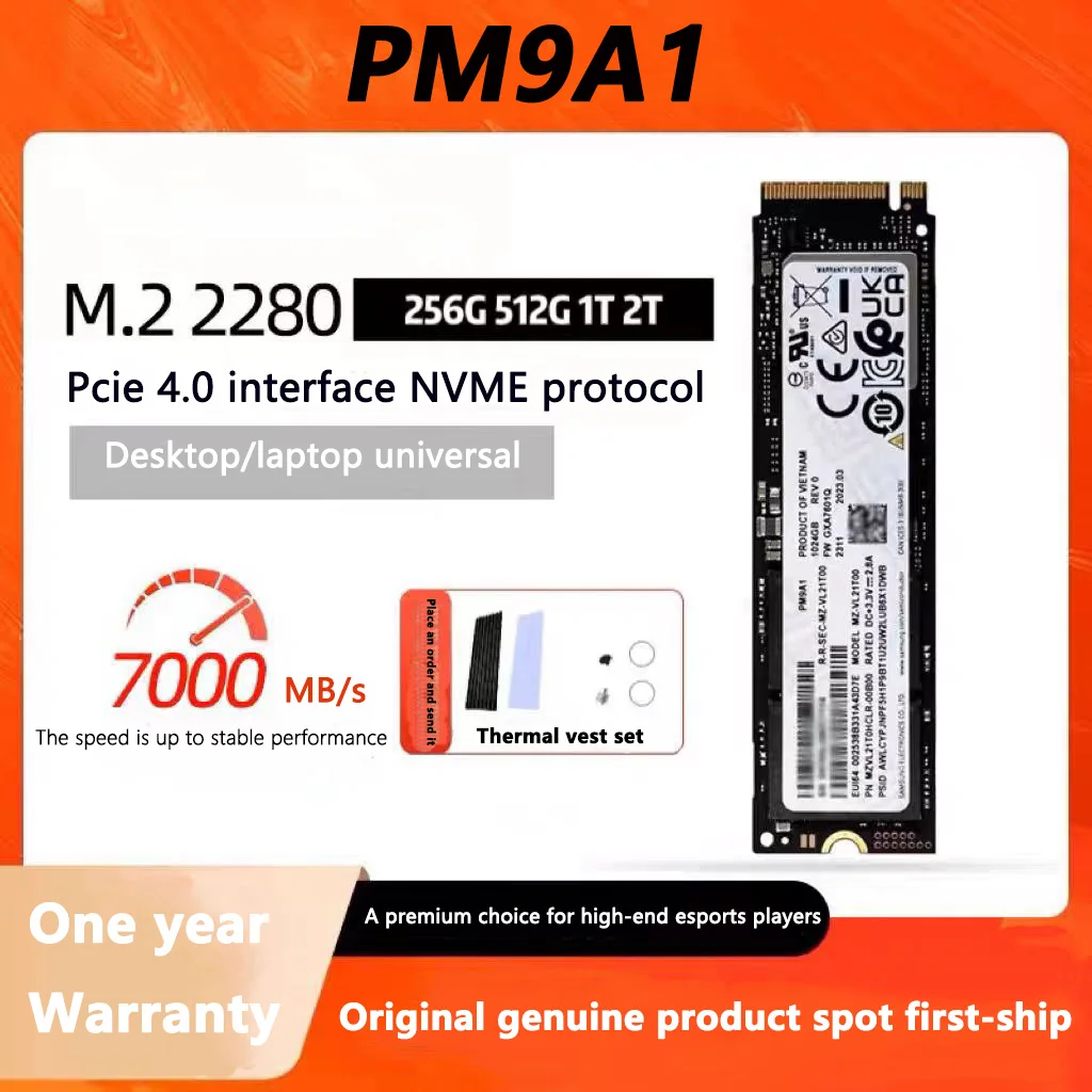 USED PM9A1 256G 512G 1TB 2TB 2280 NVME PCIE4.0 M.2 1024GB Computer M.2 SSD Solid State Drive FOR Samsung
