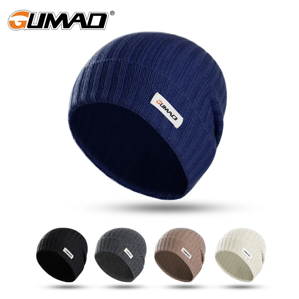 

Thermal Woolen Knitted Hat Solid Color Warm Stretch Soft Fashion Ski Snowboard Sport Outdoor Cap Autumn Winter Beanies Women Men