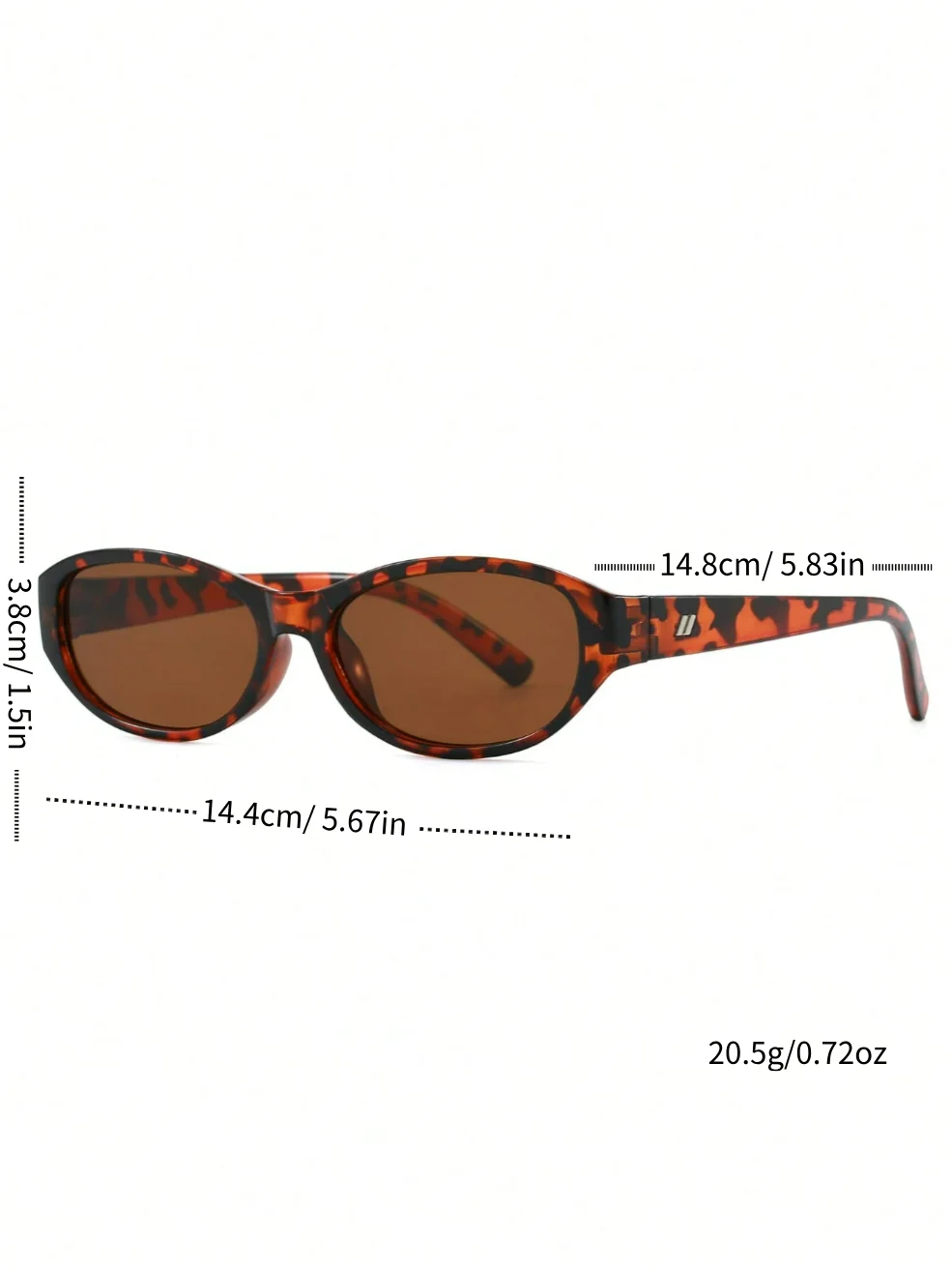 Unisex leopard print brown oval glasses, bohemian style fashion accessory, suitable for street, vacation, and travel