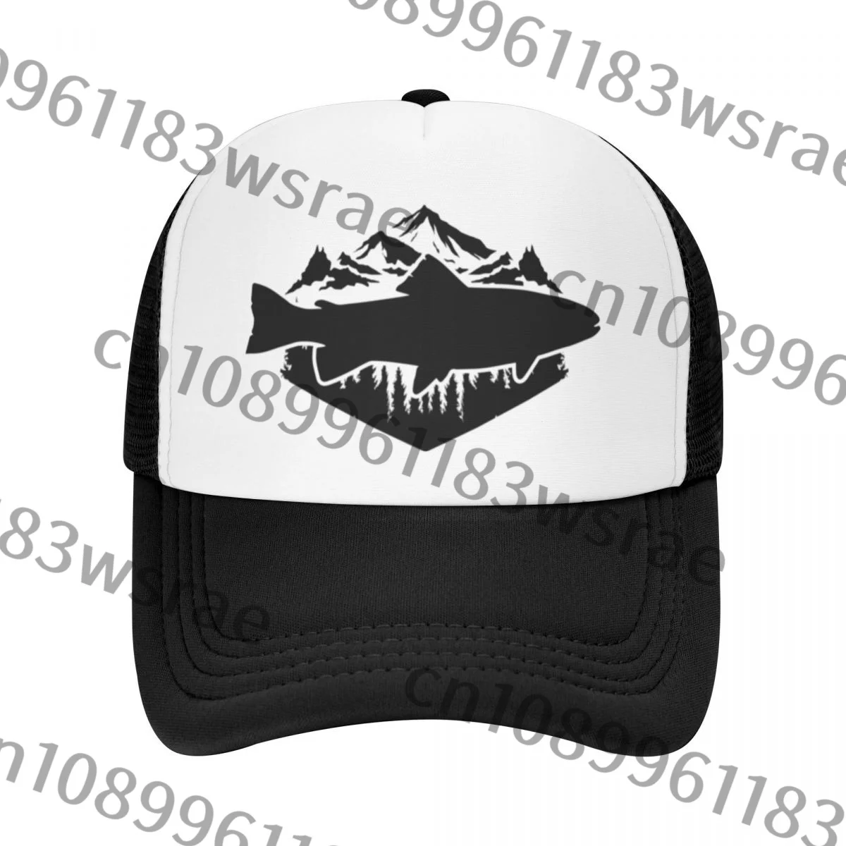 Topi Trucker Baseball Mountain Trout A