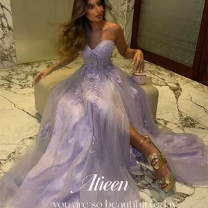 Dear lilac a shoulder lace elegant woman wedding party dress dresses of personalized luxury night gala graduation ball 12 Main Sales Dress Lilas For Graduation - №12