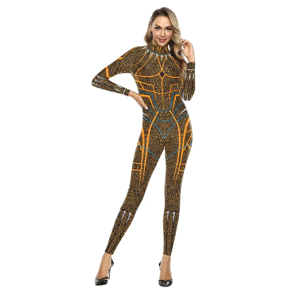 New Performance Matching Outfit 3D Printing Pattern Cosplay Bodysuit High Elastic Tight Jumpsuit Carnival Party Coverall